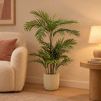 Künstliche Phoenix-Palme – Raumbild, ca. 90 cm, im Übertopf Capi Nature Groove, Beige, Übertopf nicht enthalten