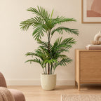 Künstliche Phoenix-Palme – Raumbild, ca. 90 cm, im Übertopf Capi Nature Groove, Beige, Übertopf nicht enthalten