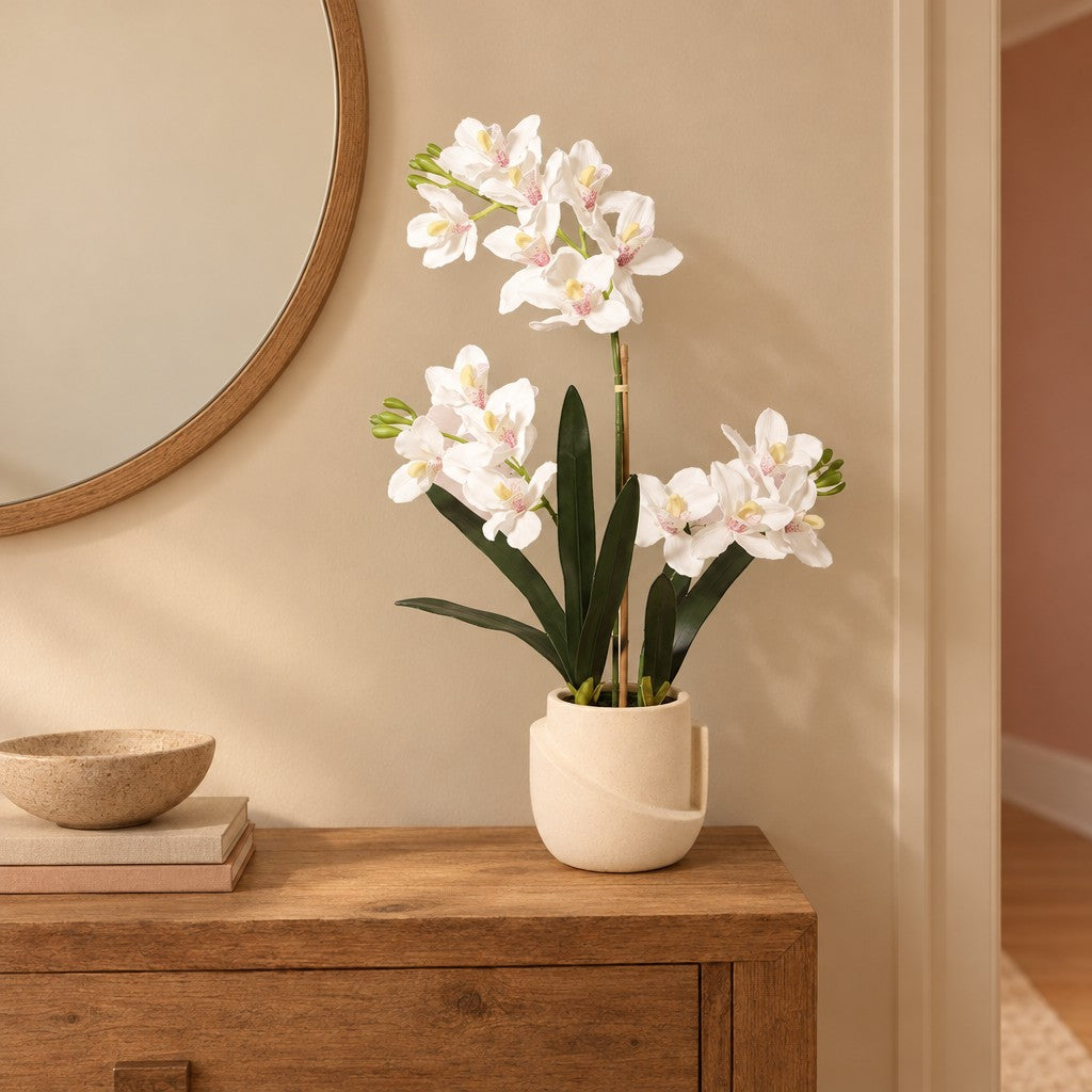 Künstliche Phalaenopsis-Orchidee im Topf, ca. 71 cm – Raumbild