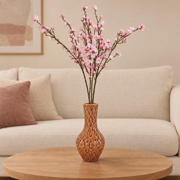 Künstliche Kirschblütenzweige Rosa (Prunus), 4 Stiele, Zweiglänge ca. 95 cm