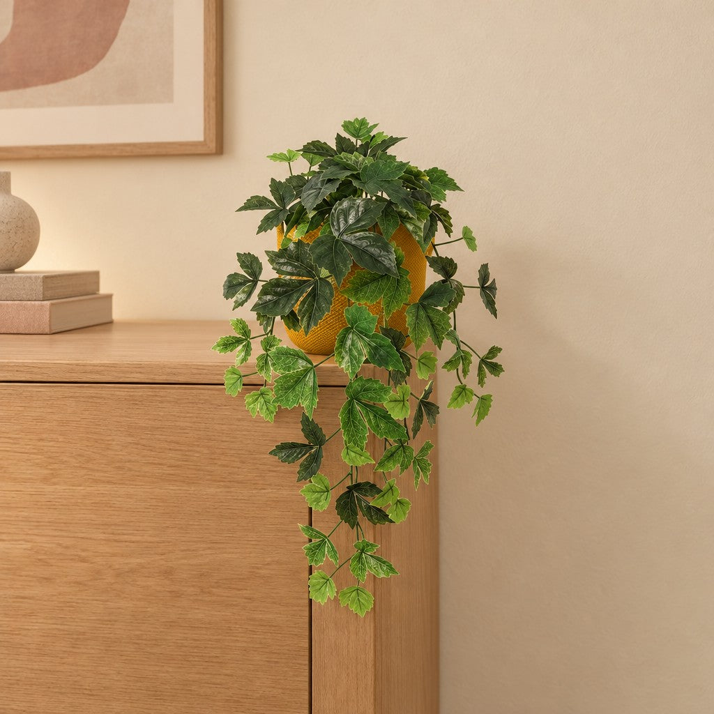 Künstlicher Efeu hängend (Hedera helix), ca. 48 cm – Raumbild, Übertopf nicht enthalten