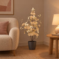Künstlicher Eukalyptus Weiß (Eucalyptus) mit Übertopf elho Brussels Round Anthrazit – Raumbild