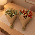 Trockenblumen-Duo »Classic« Natur und Orange – Raumbild, alle Teile zusammen