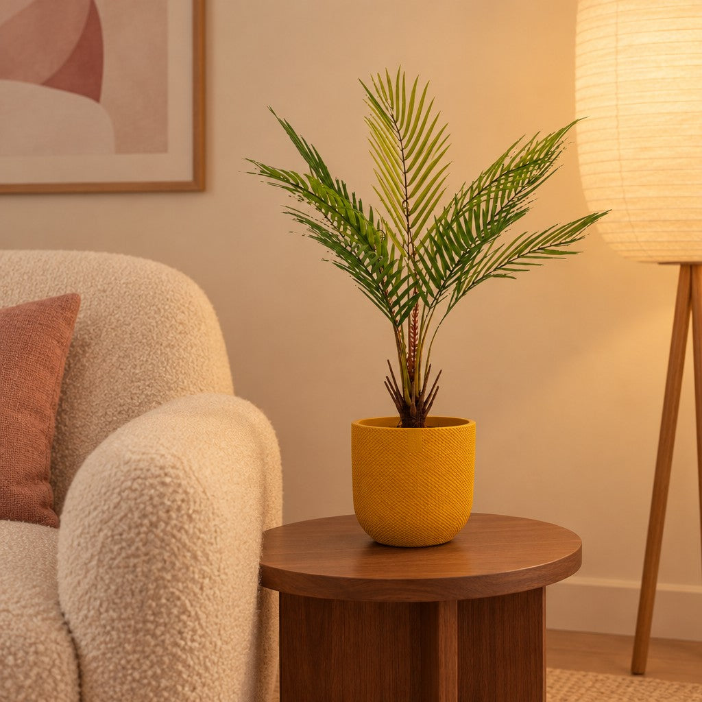 Künstliche Bergpalme (Chamaedorea elegans) – Raumbild, ca. 50 cm, Übertopf nicht enthalten