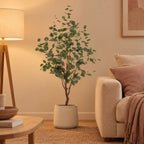 Künstlicher Eukalyptusbaum (Eucalyptus) – Raumbild, ca. 120 cm, Übertopf nicht enthalten