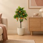Künstlicher Orangenbaum mit Früchten (Citrus sinensis), ca. 75 cm – Raumbild, Übertopf nicht enthalten