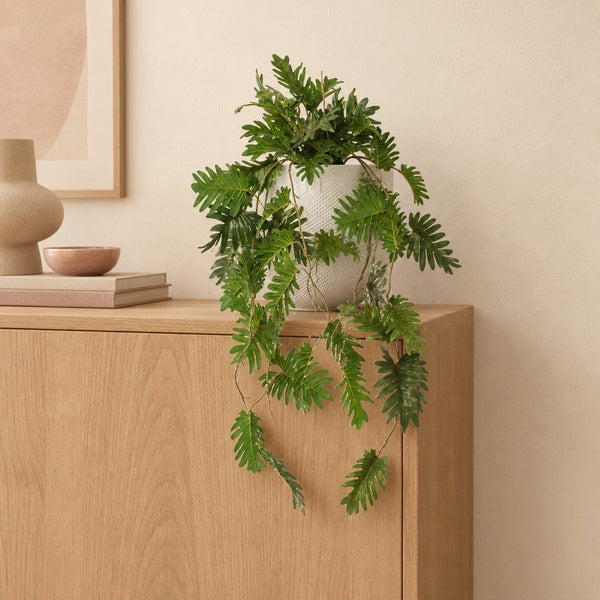 Künstliche Philodendron-Hängepflanze, Länge ca. 80 cm