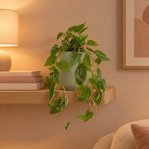 Künstlicher Philodendron, hängend (Philodendron scandens), Länge ca. 80 cm