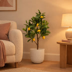 Künstlicher Zitronenbaum mit Früchten (Citrus limon), ca. 72 cm – Raumbild, Übertopf nicht enthalten