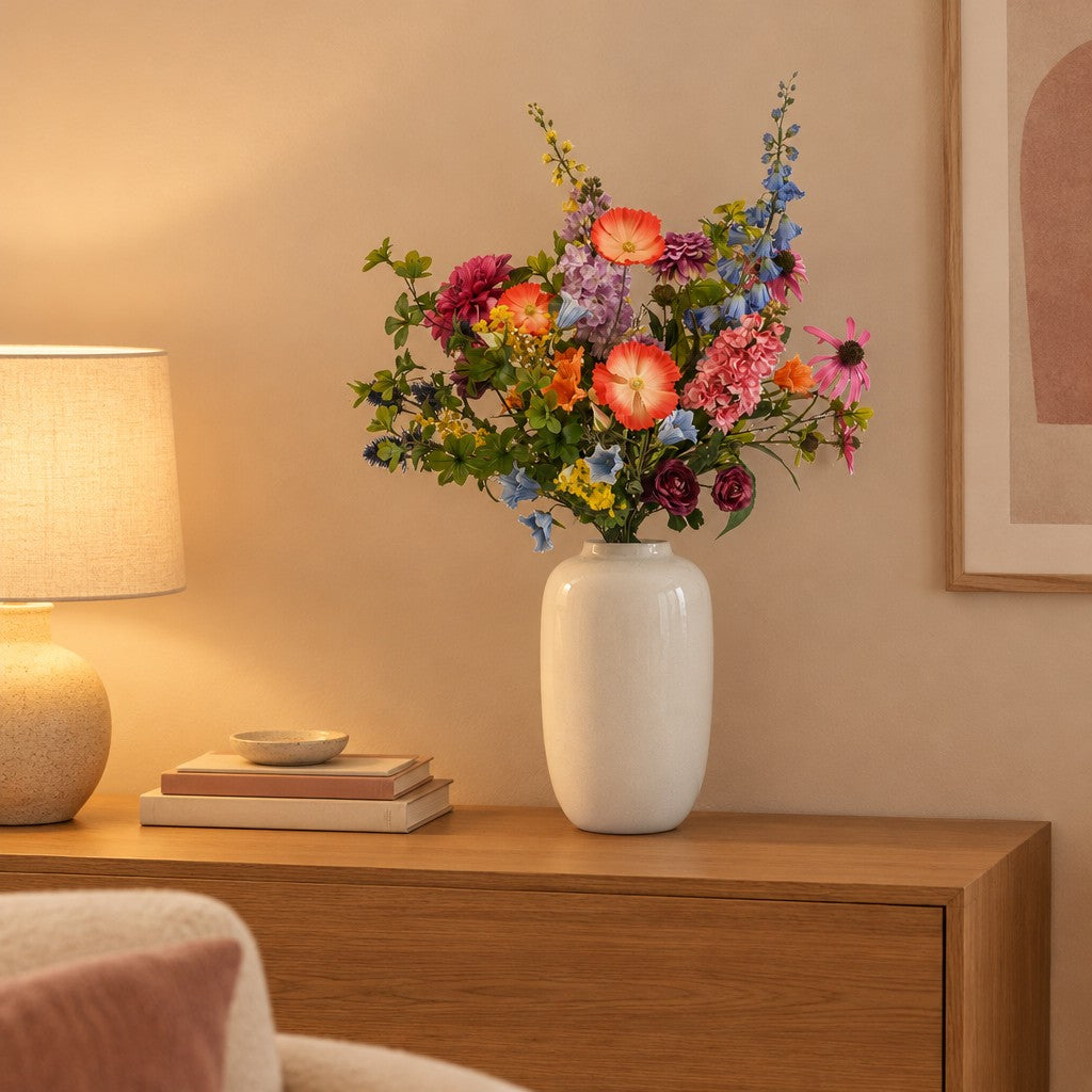 Kunstblumen-Strauß »Electric Love«, ca. 90 cm – Raumbild, Vase nicht enthalten