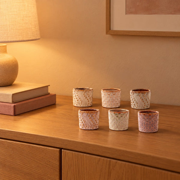 Mini-Übertopf-Set Madrid, 6-teilig, Ø 7 cm