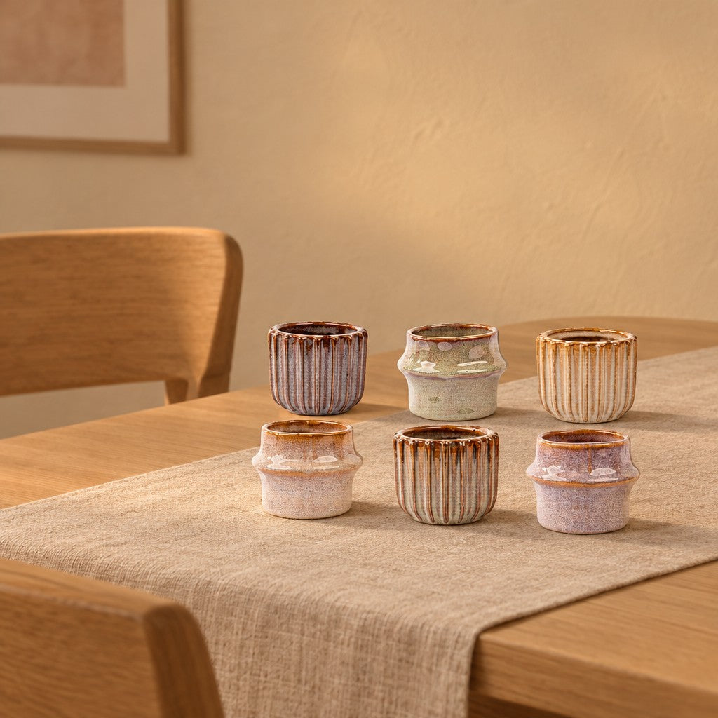 Übertopf-Set Barcelona, 6 Stück, Ø 8 cm – Raumbild