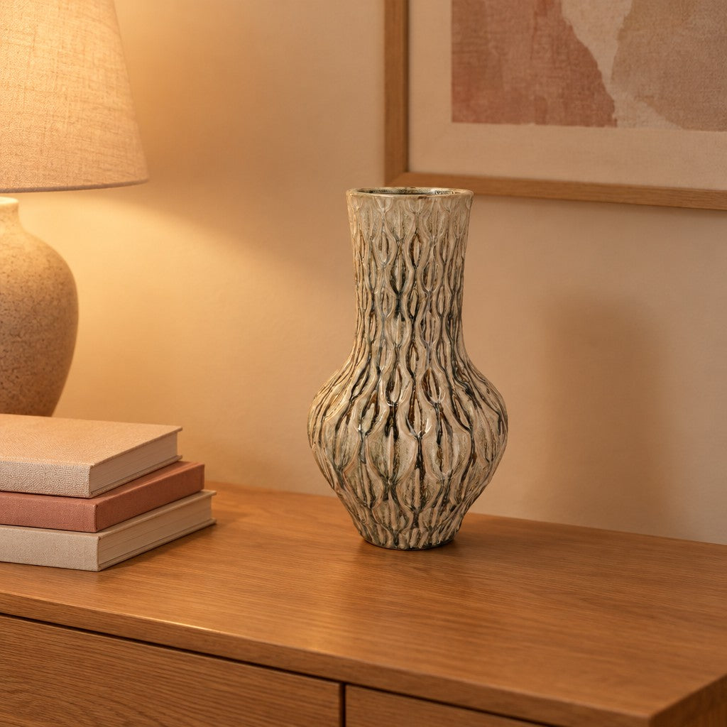 Vase »Boa«, Größe M, ca. 39 cm, Grün – Raumbild