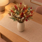Trockenblumen-Duo »Classic« Natur und Orange – so könnte es aussehen: beide Sträuße als ein gemischter Strauß in einer Vase (Vase nicht enthalten)