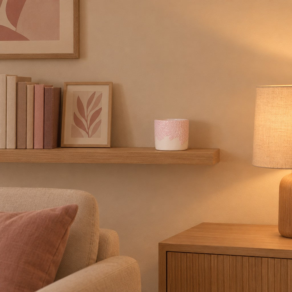 Übertopf Kolibri Home Bloom, Rosa – Raumbild, Ø 12 cm