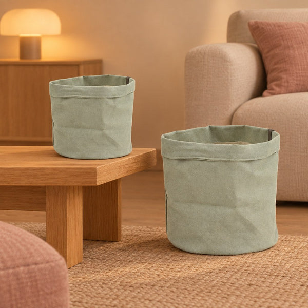 Pflanzbeutel Jade, Set aus 2 Pflanzbeuteln, Ø 18 und 22 cm