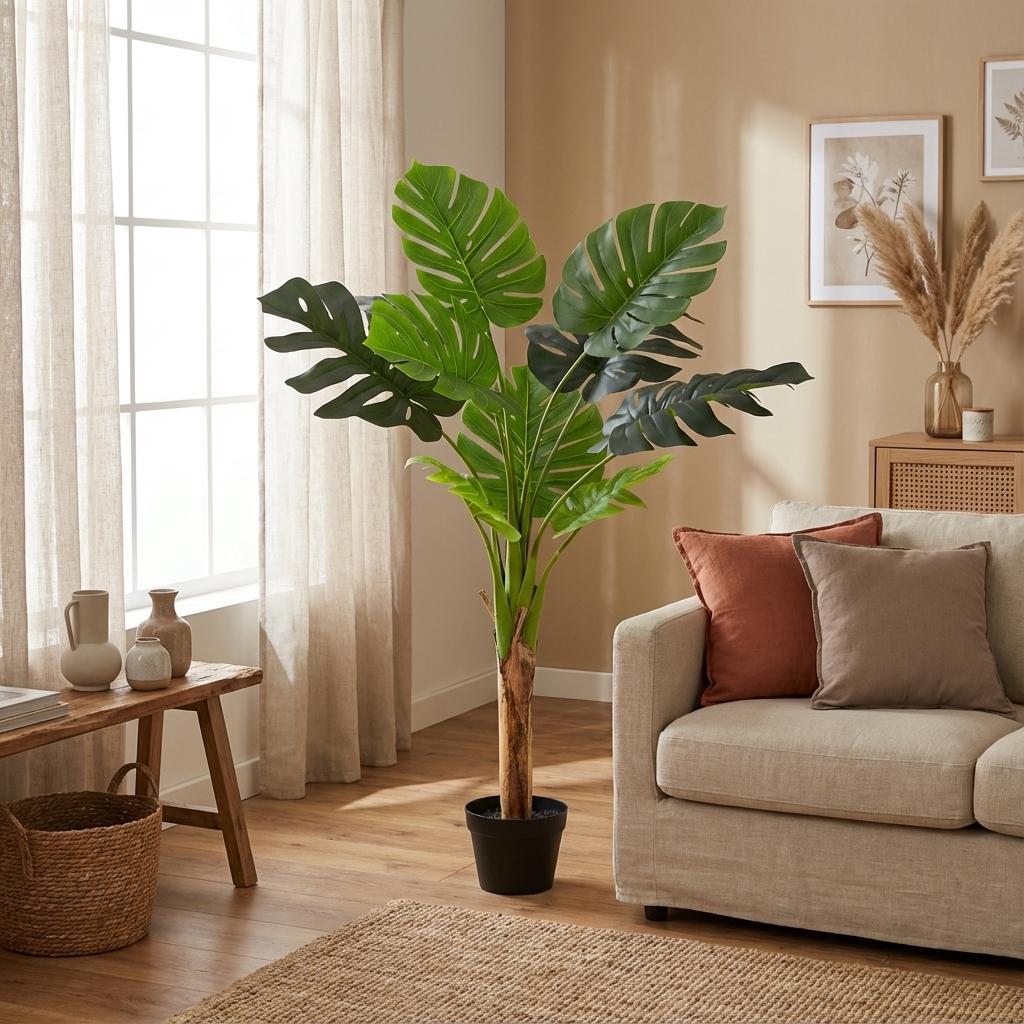 Künstliche Monstera Deliciosa, ca. 120 cm – weitere Ansicht