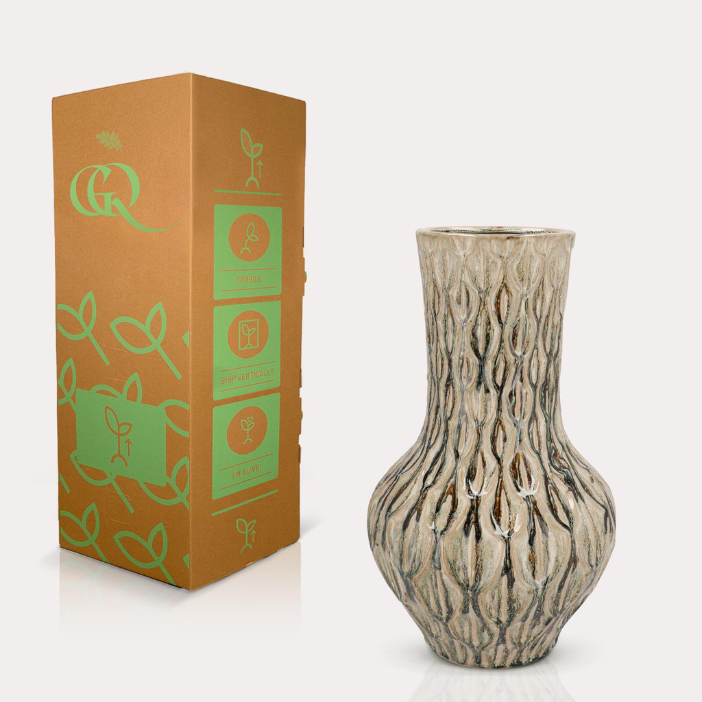 Vase »Boa«, Größe M, ca. 39 cm, Grün – Detailansicht