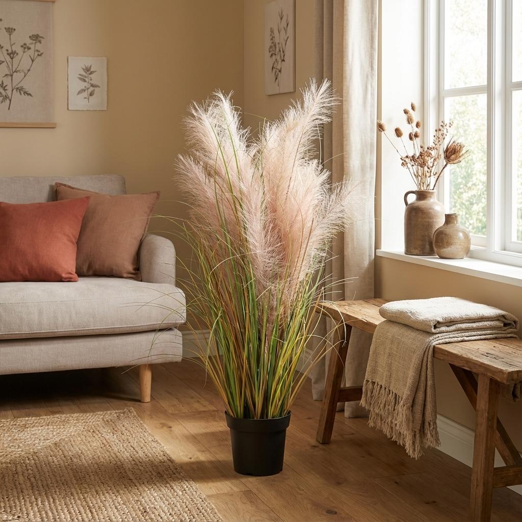 Künstliches Schilfgras Phragmites, ca. 95 cm – Ansicht 4