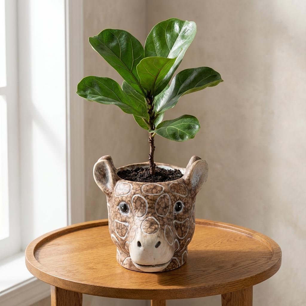 Übertopf Giraffe Braun, ca. 15 cm – Ansicht 5