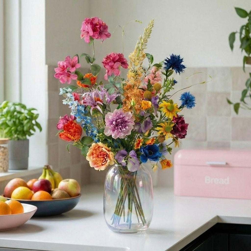 Kunstblumen-Strauß »Summer Garden Deluxe« Bunt, ca. 100 cm – Ansicht 5