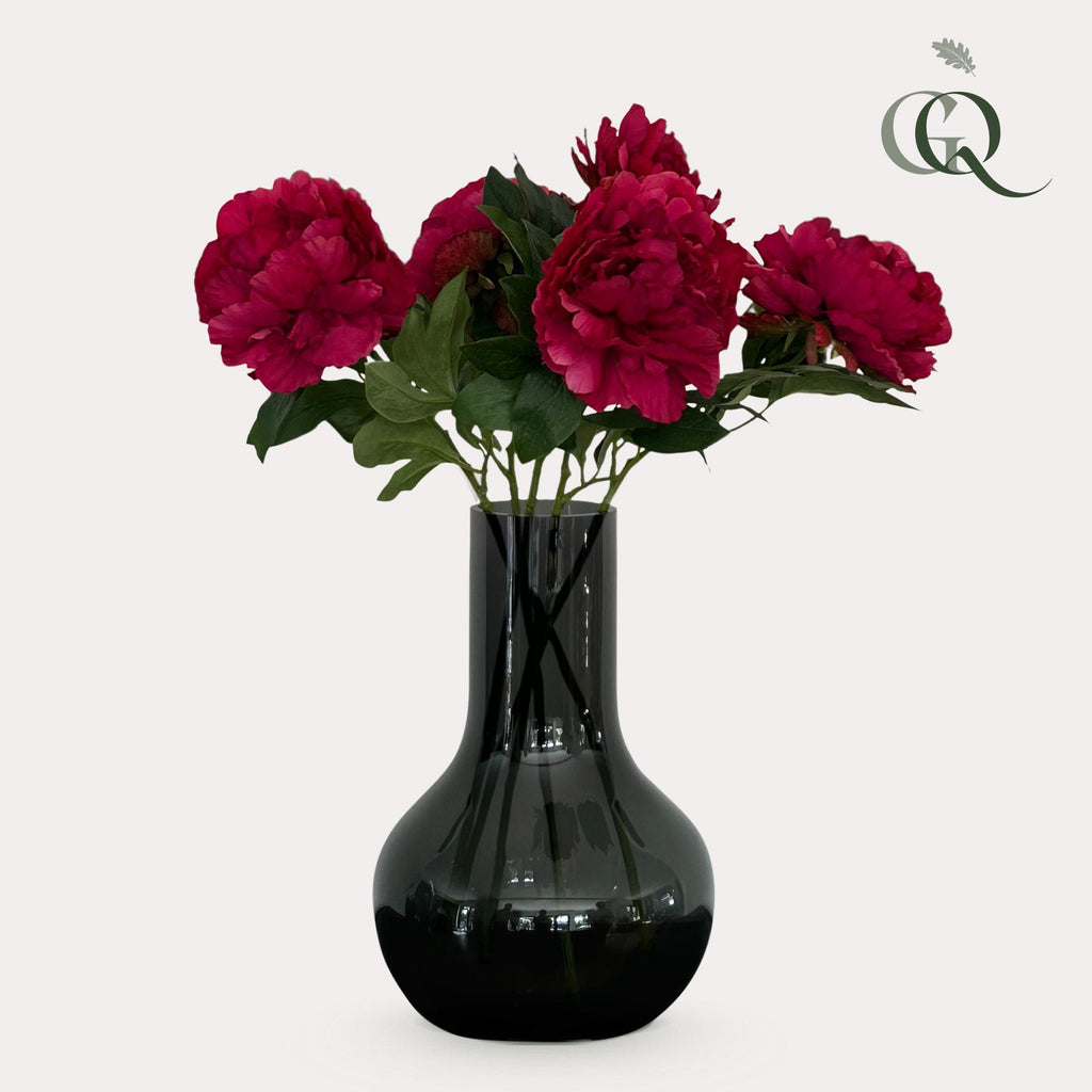 Künstliche Pfingstrosen Dunkelrosa, 5 Stiele, ca. 65 cm – Detailansicht