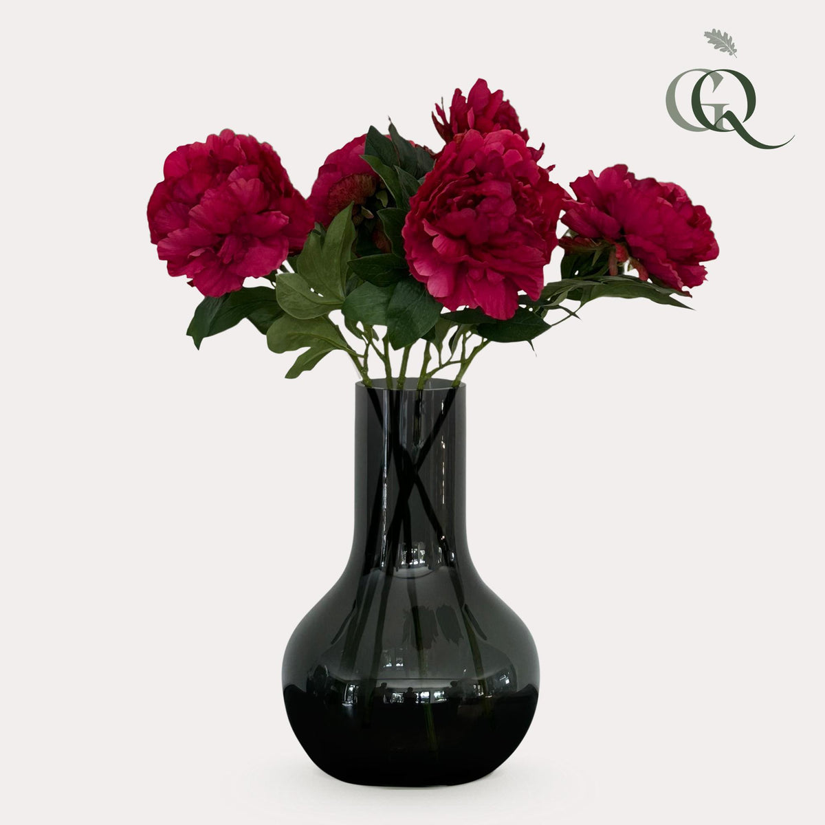 Künstliche Pfingstrosen Dunkelrosa, 5 Stiele, ca. 65 cm – Detailansicht