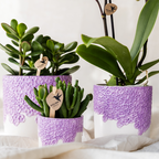 Übertopf Kolibri Home Bloom Lila, Ø 6 cm – Detailansicht
