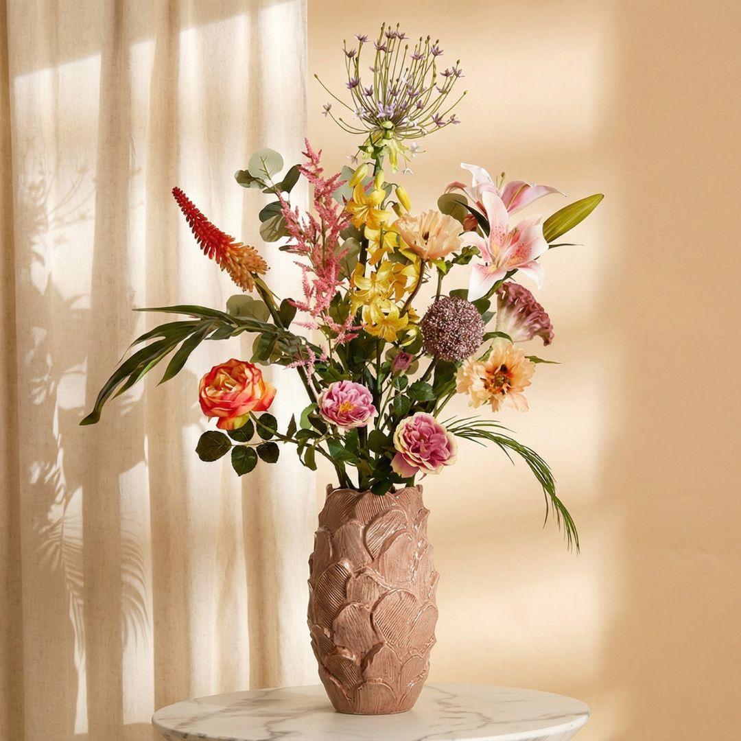 Kunstblumen-Strauß »Tropical Chic Deluxe« Orange, ca. 105 cm – Produktfoto