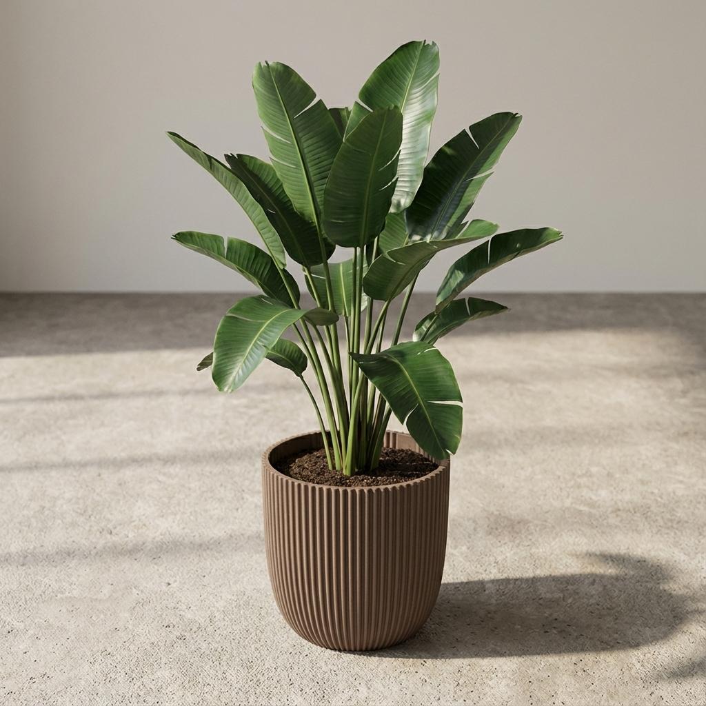 Übertopf Capi Nature Groove, Ø 17 cm, Warm Taupe – Ansicht 6