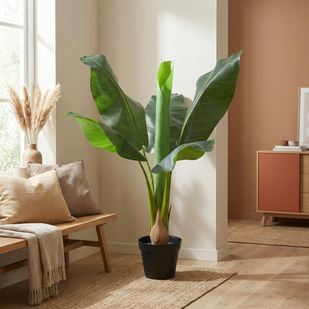 Künstliche Bananenpflanze Musa, ca. 80 cm – Detailansicht