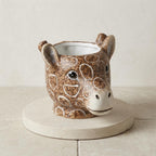 Übertopf Giraffe Braun, ca. 15 cm – Detailansicht