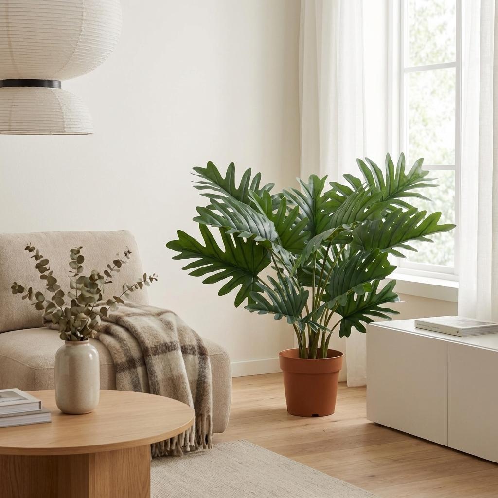 Künstlicher Philodendron Selloum, ca. 70 cm – weitere Ansicht
