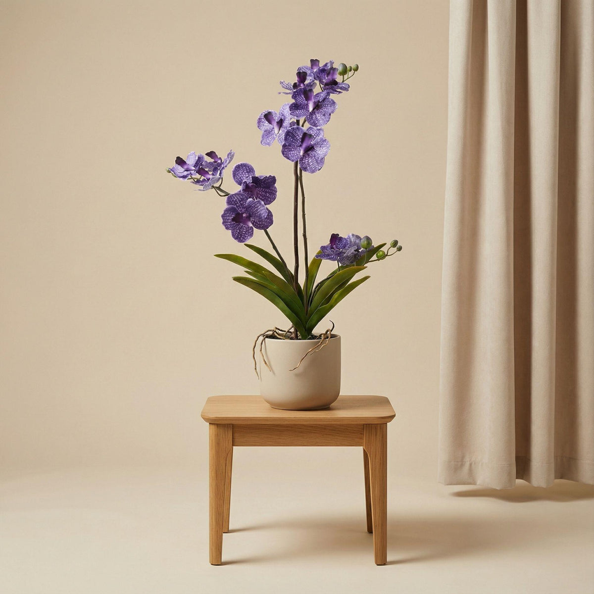 Künstliche Vanda-Orchidee, Lila, ca. 60 cm – weitere Ansicht
