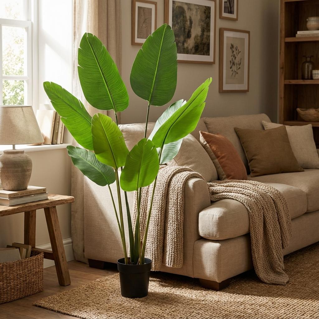 Künstliche Strelitzia Nicolai, ca. 155 cm – Detailansicht