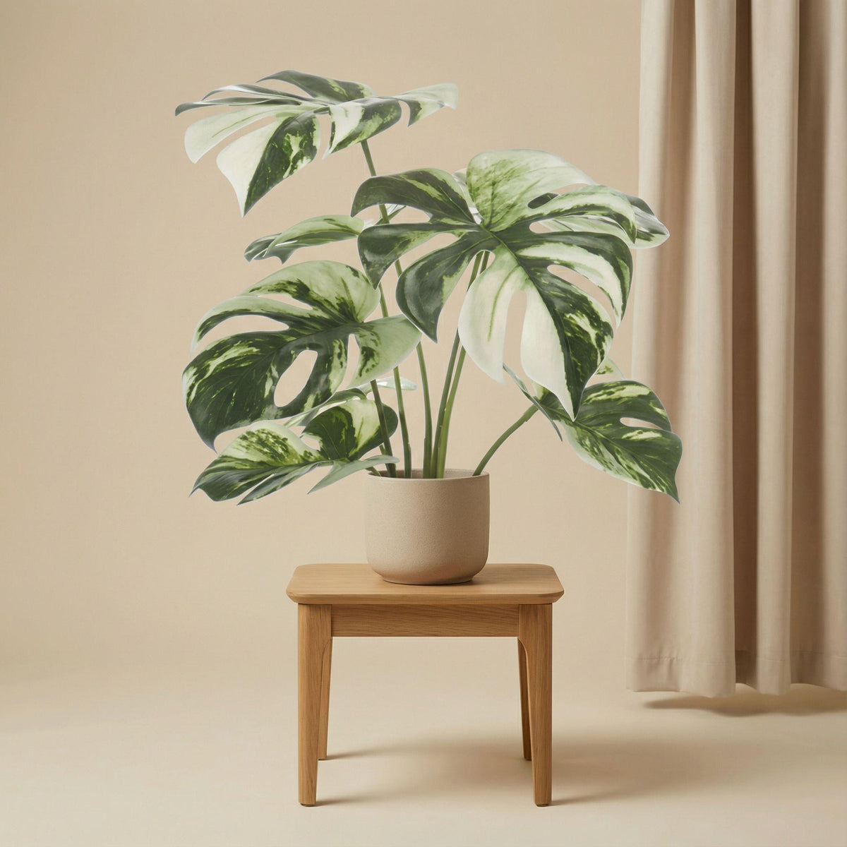 Künstlicher Monstera-Busch, ca. 40 cm – weitere Ansicht