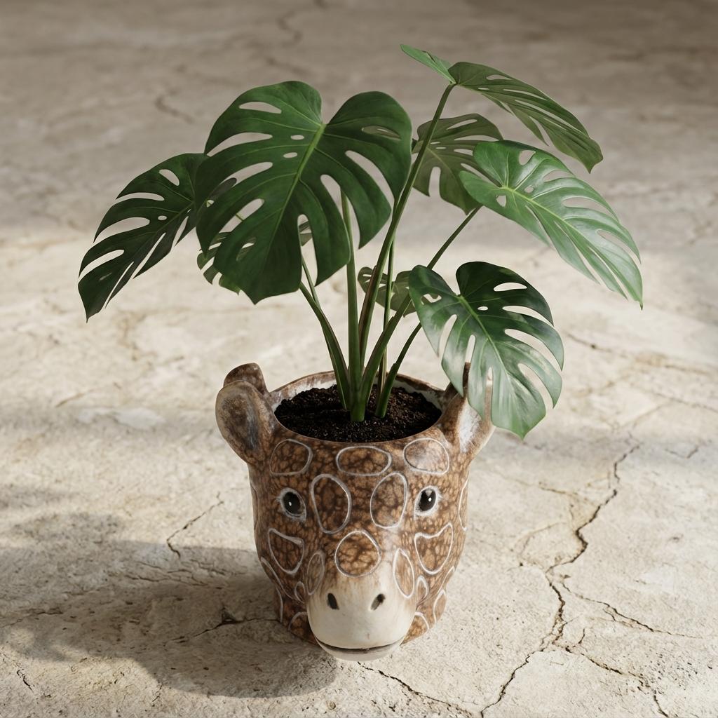 Übertopf Giraffe Braun, ca. 15 cm – Ansicht 4