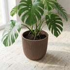 Übertopf Capi Nature Groove, Ø 25 cm, Warm Taupe – Ansicht 6
