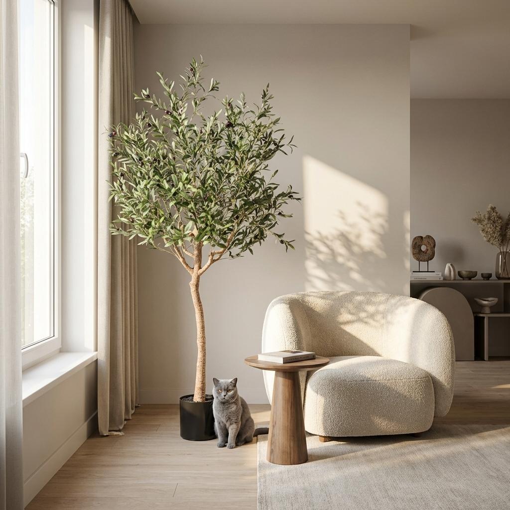 Kunst-Olivenbaum Olea europaea, ca. 180 cm – Detailansicht