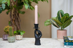 Kerzenhalter Hand Schwarz, ca. 20 cm – Detailansicht