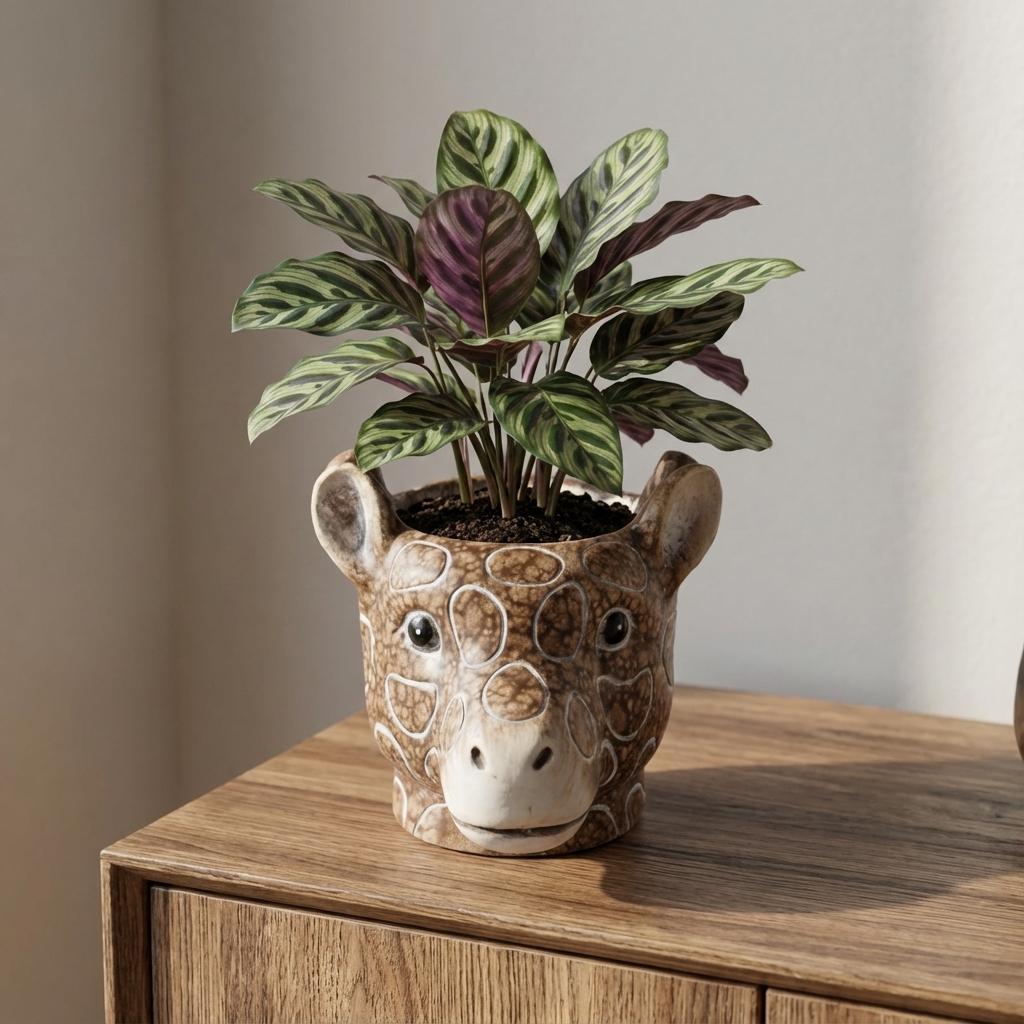 Übertopf Giraffe Braun, ca. 15 cm – Ansicht 6