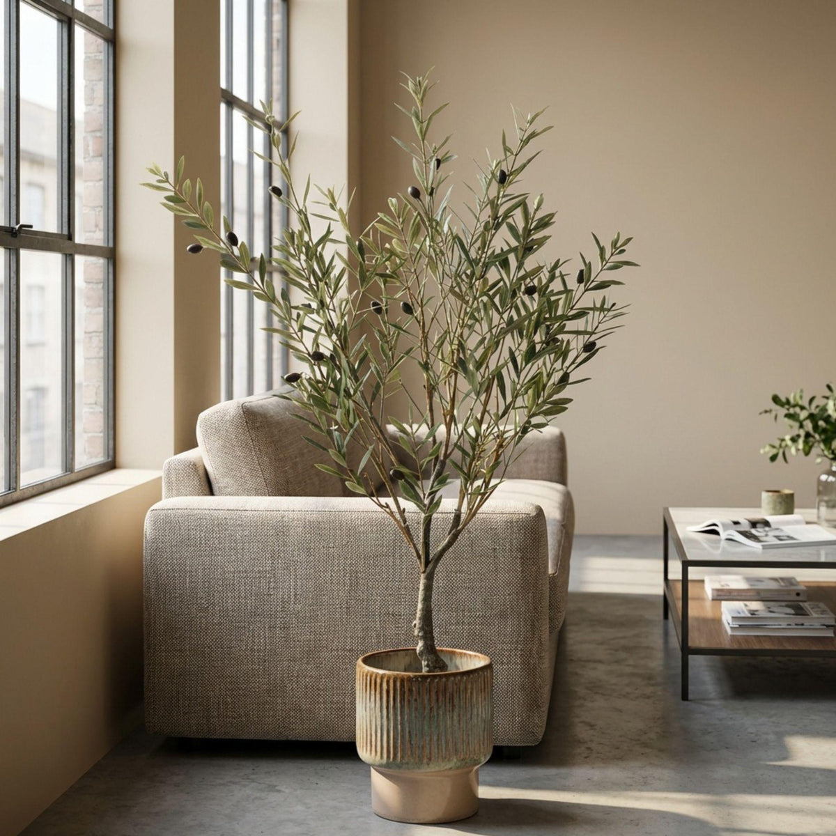 Kunst-Olivenbaum, ca. 90 cm – Ansicht 5